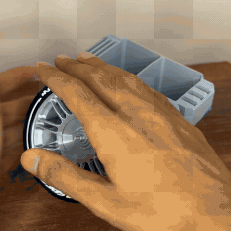Spinning BMW M3 GTR - NFS Most Wanted Wheel Pen Stand - Rotating Eco-Friendly Fidget Organizer