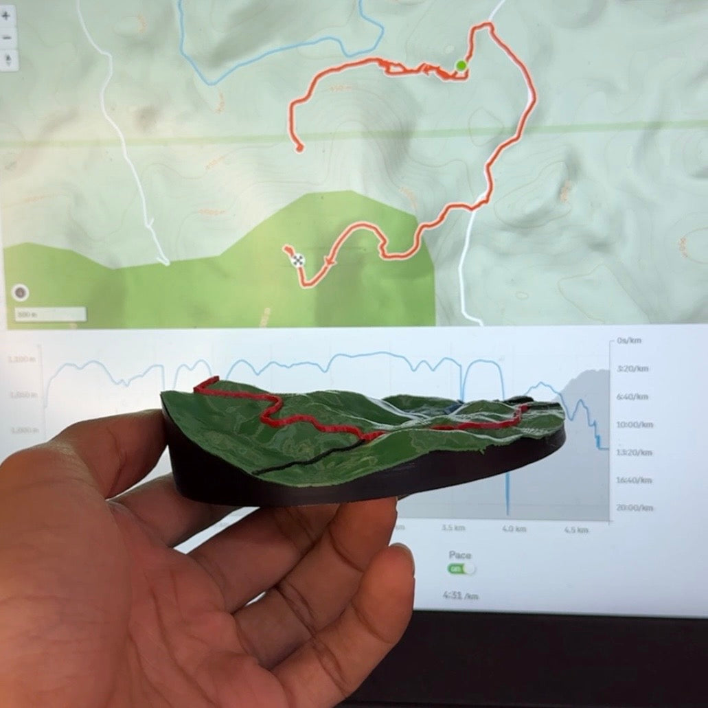 Trail Map Momento | Fridge Magnet | Desk Paperweight