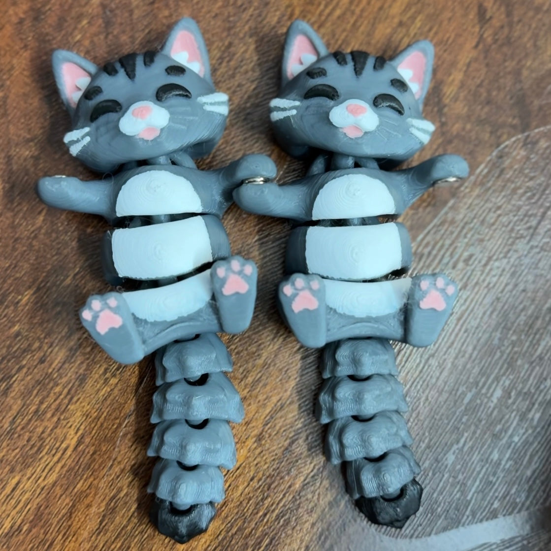 CuteFlexi MagnetiCats | Hand Holding Cats | Fidget Keychain