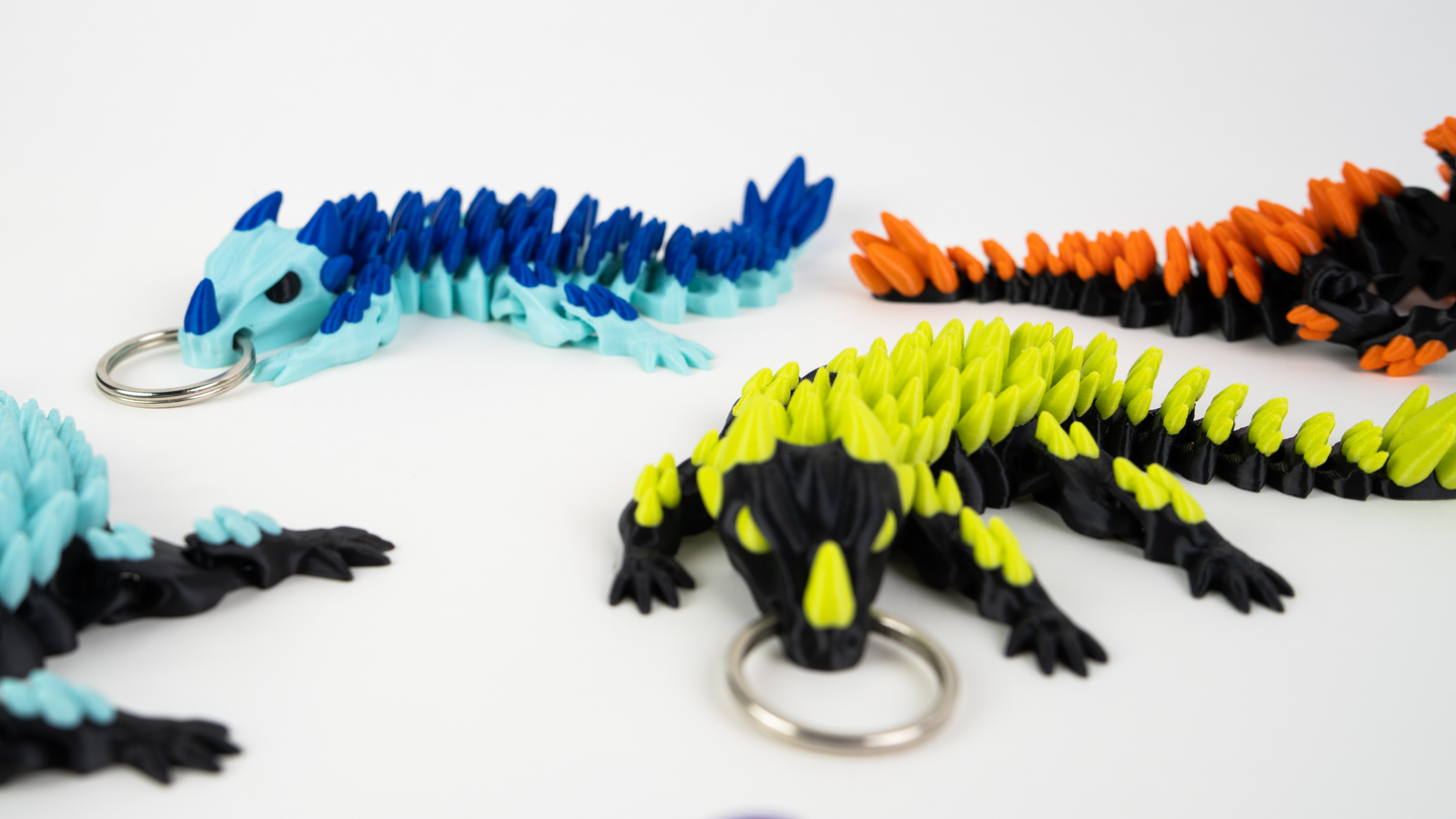 CuteFlexi Mini Dragons | Fidget Keychain | Bag Charm